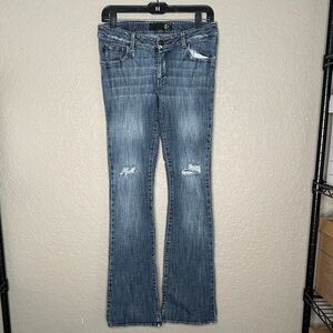 Just Cavalli low rise boot cut Jeans made in Italy 32.5” inseam